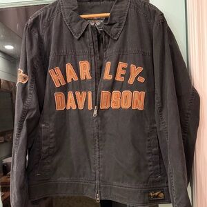 Harley-Davidson Men Black Jacket with Gold Detail